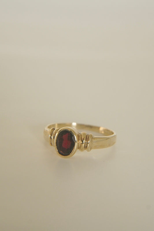 GRACE | GARNET SOLITAIRE RING