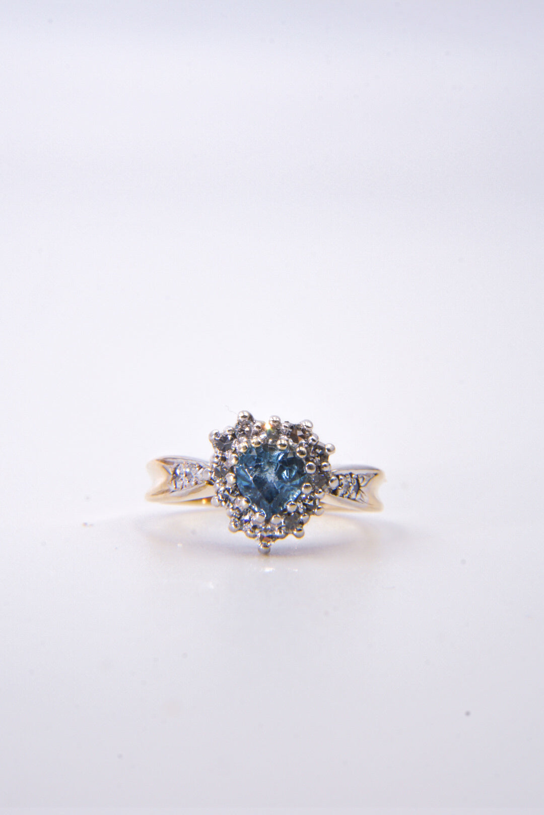 BELLA | TOPAZ HEART & DIAMOND CLUSTER RING