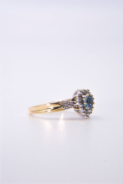 BELLA | TOPAZ HEART & DIAMOND CLUSTER RING