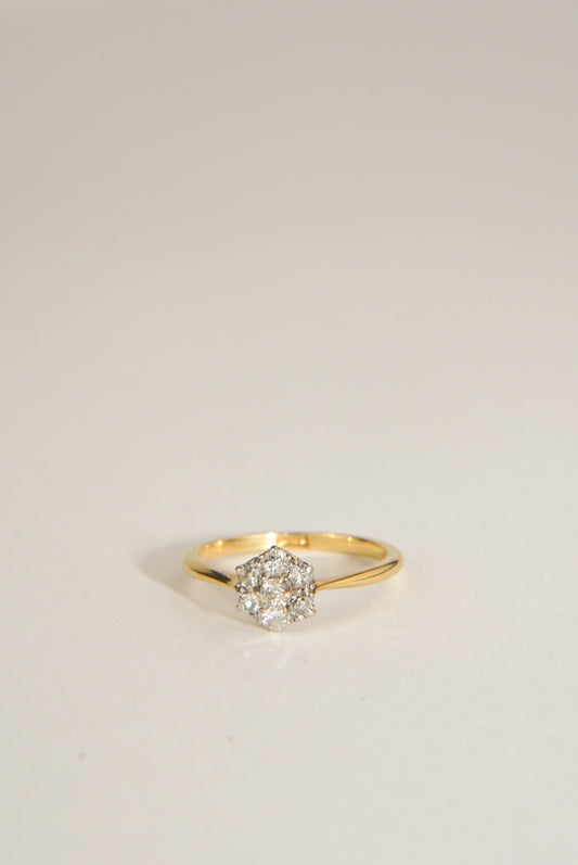 LIZ | 18CT DIAMOND CLUSTER RING