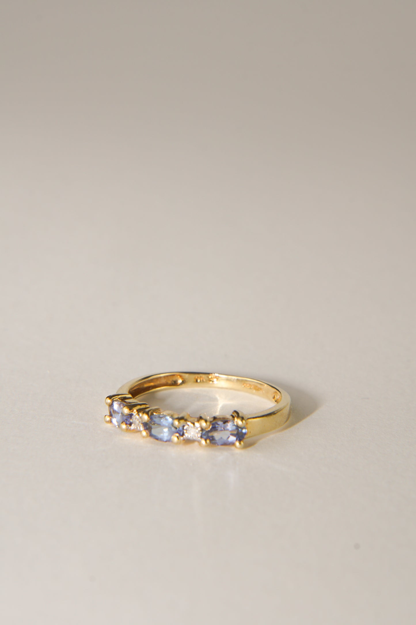 DINA | TANZANITE & DIAMOND HALF ETERNITY RING