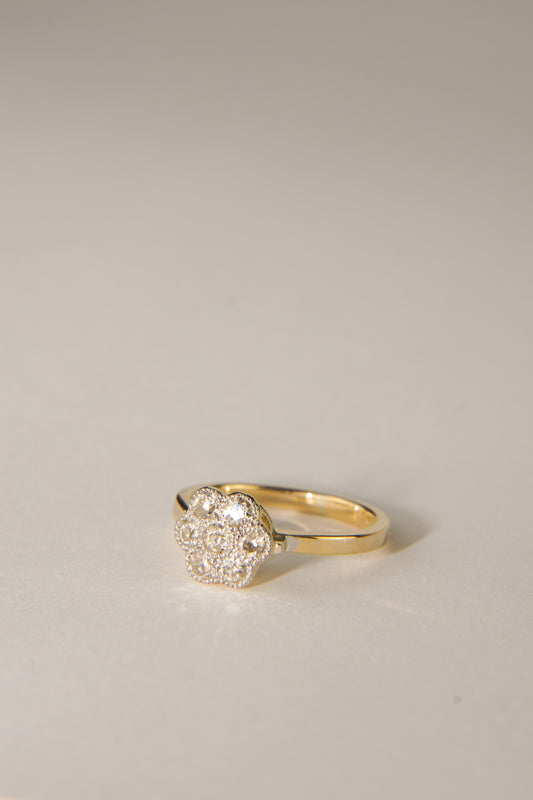 AVA | 15CT ANTIQUE EDWARDIAN DIAMOND DAISY CLUSTER RING