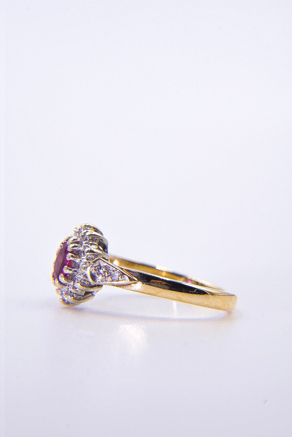 ROSE | RUBY & DIAMOND CLUSTER RING