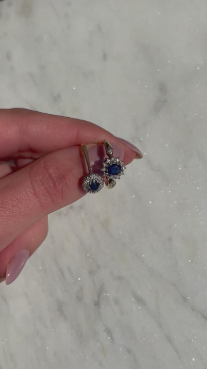 LAUREN | 18CT SAPPHIRE & DIAMOND CLUSTER RING